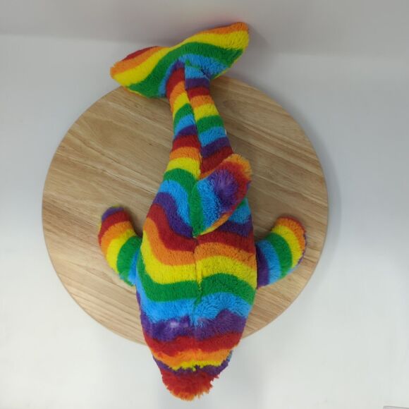 SeaWorld Parks Rainbow Dolphin Plush 17" - Picture 7 of 10
